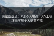 微密圈盘点：八卦5大爆点，大V上榜理由罕见令人欲罢不能